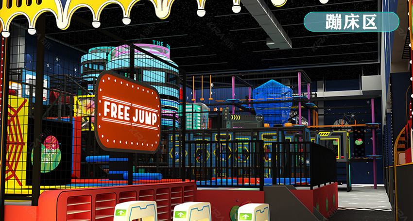 以國際潮流風(fēng)格為參考同時(shí)融入了未來創(chuàng)意的大型運(yùn)動(dòng)娛樂游樂場